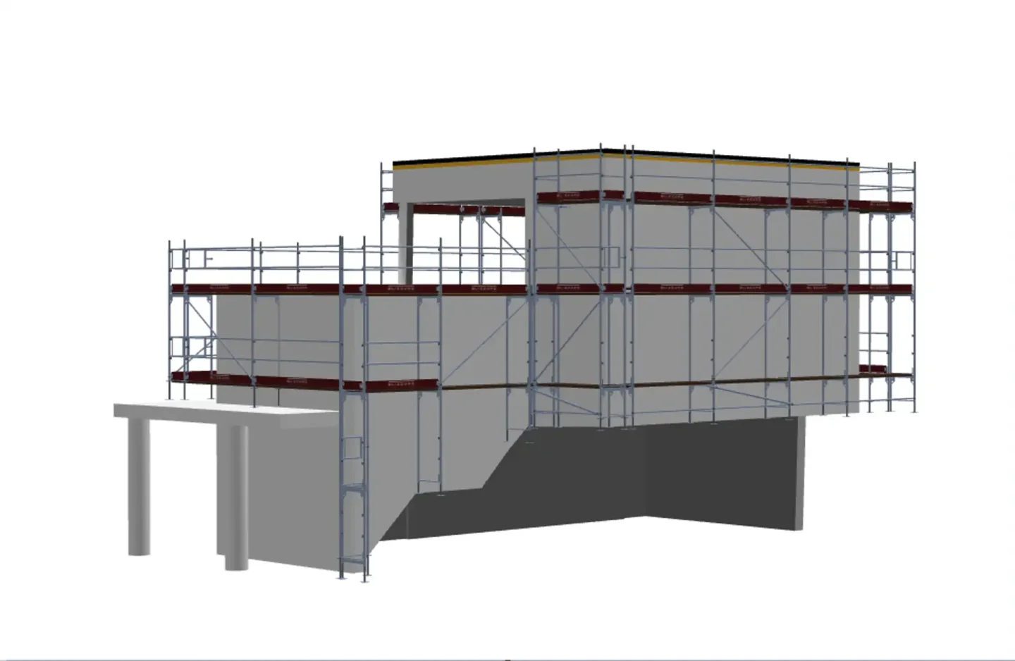 Flachdachgebäude grafik