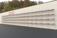 520,67 m² neues Alugerüst mit Alu-Robustböden