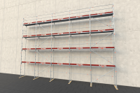 136,21 m² neues Alugerüst mit Vollaluböden