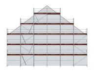 Gebrauchtes Giebelgerüst 12,50 m x 15,50 m