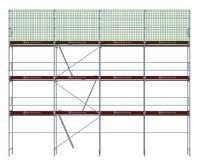 88,40 m² Dachfanggerüst gebraucht mit gebrauchten Robustböden