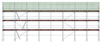 176,82 m² Dachfanggerüst gebraucht mit gebrauchten Robustböden