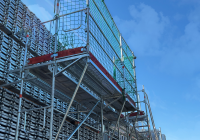 84,81 m² neues Dachfanggerüst mit Alu-Robustböden