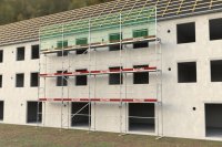 88,40 m² neues Dachfanggerüst mit Alu-Robustböden