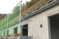 132,61 m² neues Dachfanggerüst mit Alu-Robustböden