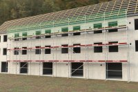 176,82 m² neues Dachfanggerüst mit Alu-Robustböden