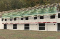162,10 m² neues Dachfanggerüst mit Alu-Robustböden