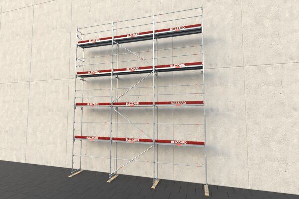 97,63 m&sup2; neues Stahlger&uuml;st mit Alu-Robustb&ouml;den