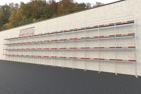 435,87 m² neues Stahlgerüst mit Alu-Robustböden