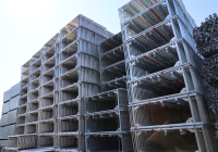 40,52 m² neues Stahlgerüst mit Holz-Gerüstbohlen