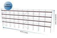 265,00 m² gebrauchtes Plettac Stahlgerüst mit Holzbohlen