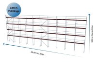 318,00 m² gebrauchtes Plettac Stahlgerüst mit Rahmentafel