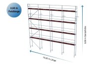 106,00 m² gebrauchtes Plettac Alugerüst mit Rahmentafel