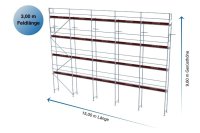 159,00 m² gebrauchtes Plettac Alugerüst mit Rahmentafel