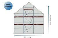 Gebrauchtes Plettac Giebelgerüst 9,00 m x 8,60 m