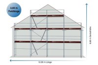 Gebrauchtes Plettac Giebelgerüst 12,00 m x 8,60 m