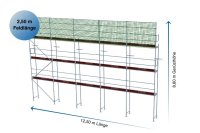 107,50 m² gebrauchtes Dachfanggerüst mit...