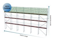 154,80 m² gebrauchtes Dachfanggerüst mit...