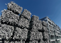 79,20 m² neues Stahlgerüst mit Holz-Gerüstbohlen