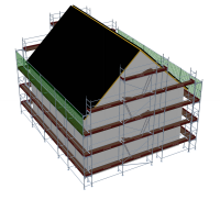 Haus komplett einrüsten inkl. Giebel & Dachfang